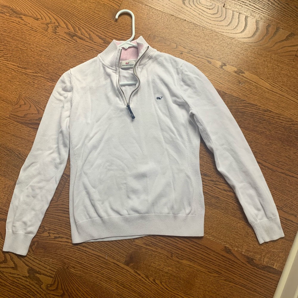 Quarter zip cotton sweater
